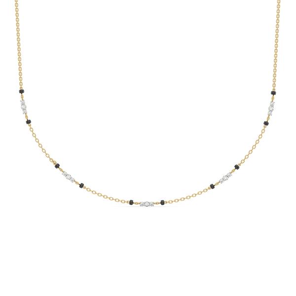 Subtle Promise - Lab Grown Diamond Mangalsutra Necklace - Lukson 