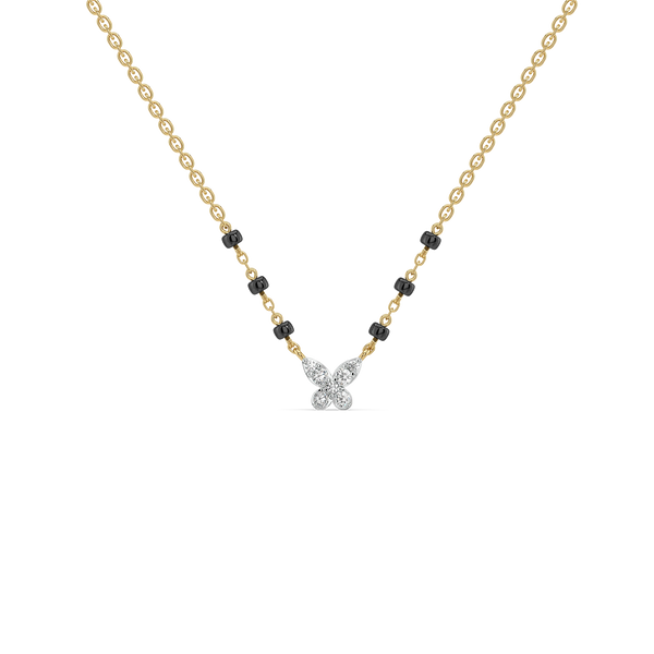 Grace in Flight - Lab Grown Diamond Mangalsutra Necklace - Lukson 