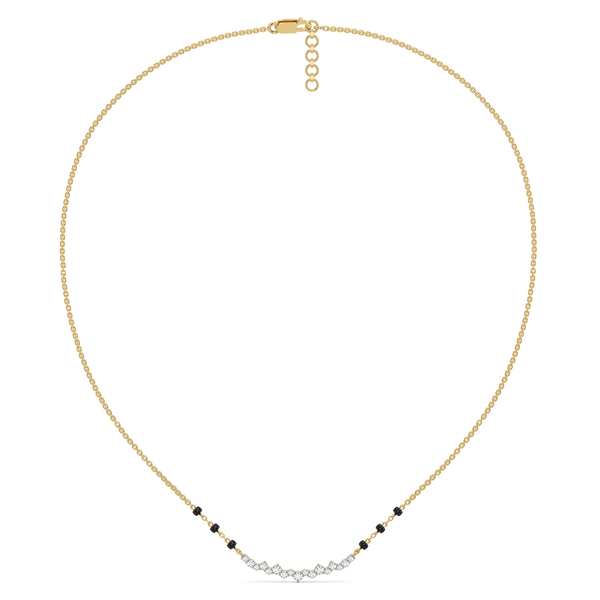 Majestic Line 925 sterling silver - Lab Grown Diamond Mangalsutra Necklace Online - Lukson 