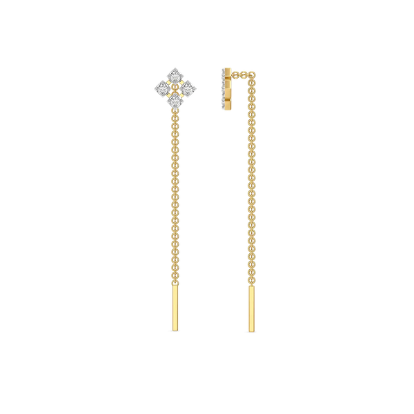 Skyline Drops - Lab Diamond Sui Dhaga Earrings