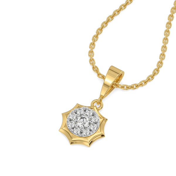 Golden Dawn - Lab Diamond Pendant