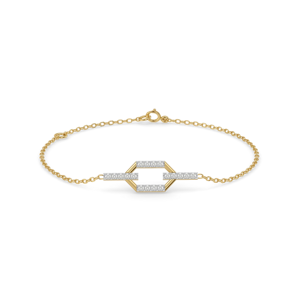 Golden Connection - Lab Diamond Bracelet