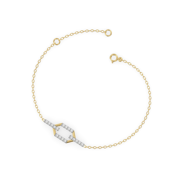 Golden Connection - Lab Diamond Bracelet