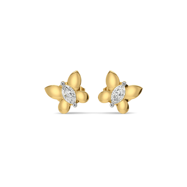 Flutter Marquise - Lab Diamond Stud Earrings
