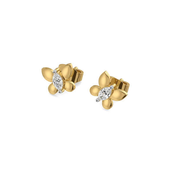 Flutter Marquise - Lab Diamond Stud Earrings