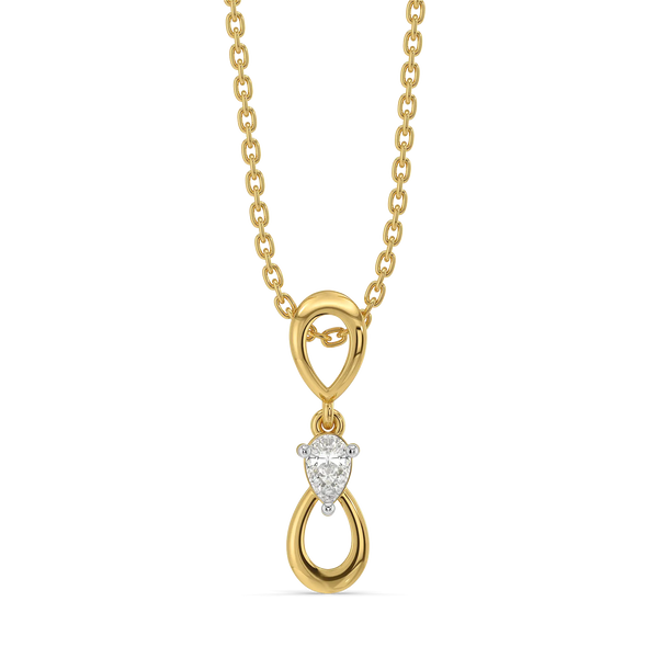 Pear Loop - Lab Diamond Pendant