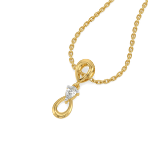 Pear Loop - Lab Diamond Pendant
