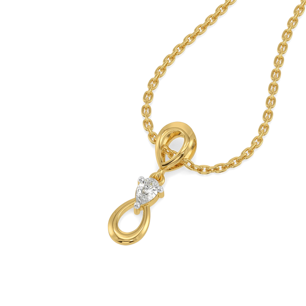 Pear Loop - Lab Diamond Pendant