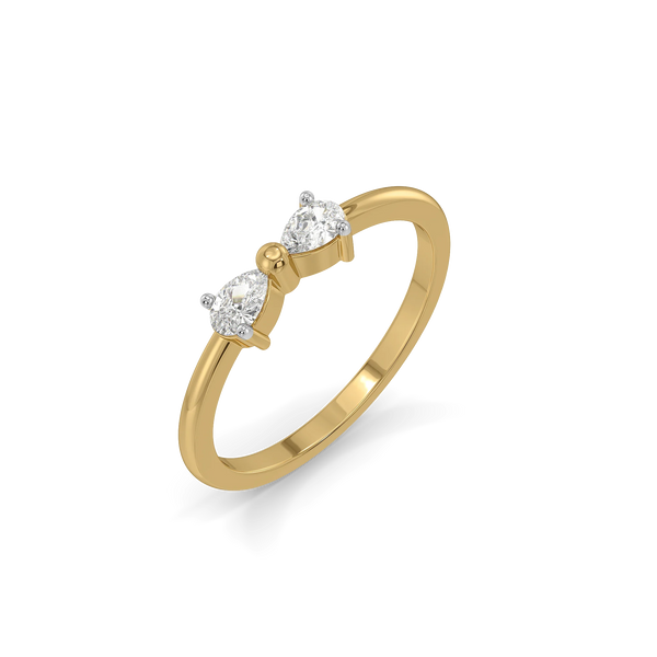 Pear Loop - Lab Diamond Ring