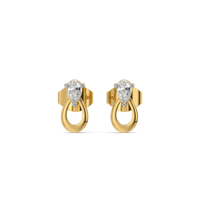 Pear Loop - Lab Diamond Stud Earrings