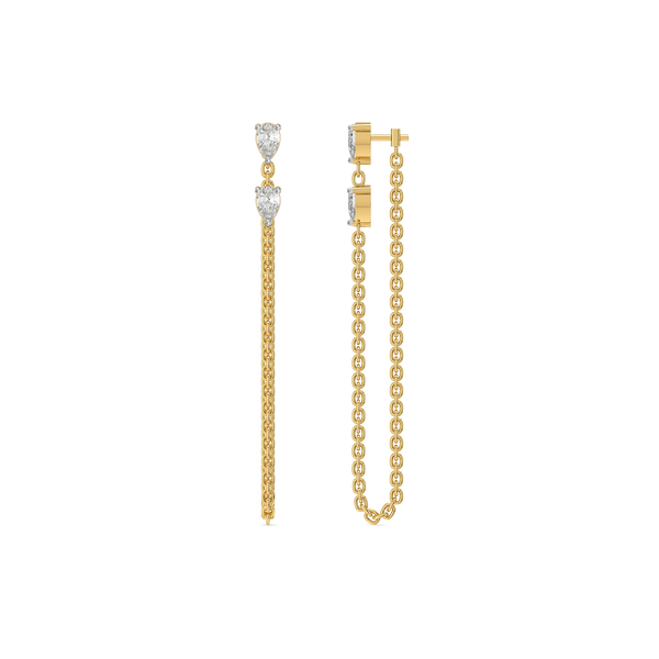 The Love Lock - Lab Diamond Drop Earrings