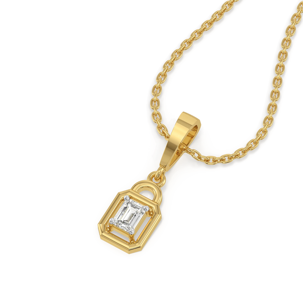 Crown Cut - Lab Diamond Pendant