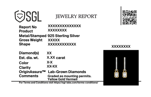Certified Lukson Drop Go Lab Grown Diamond Modular Earrings 