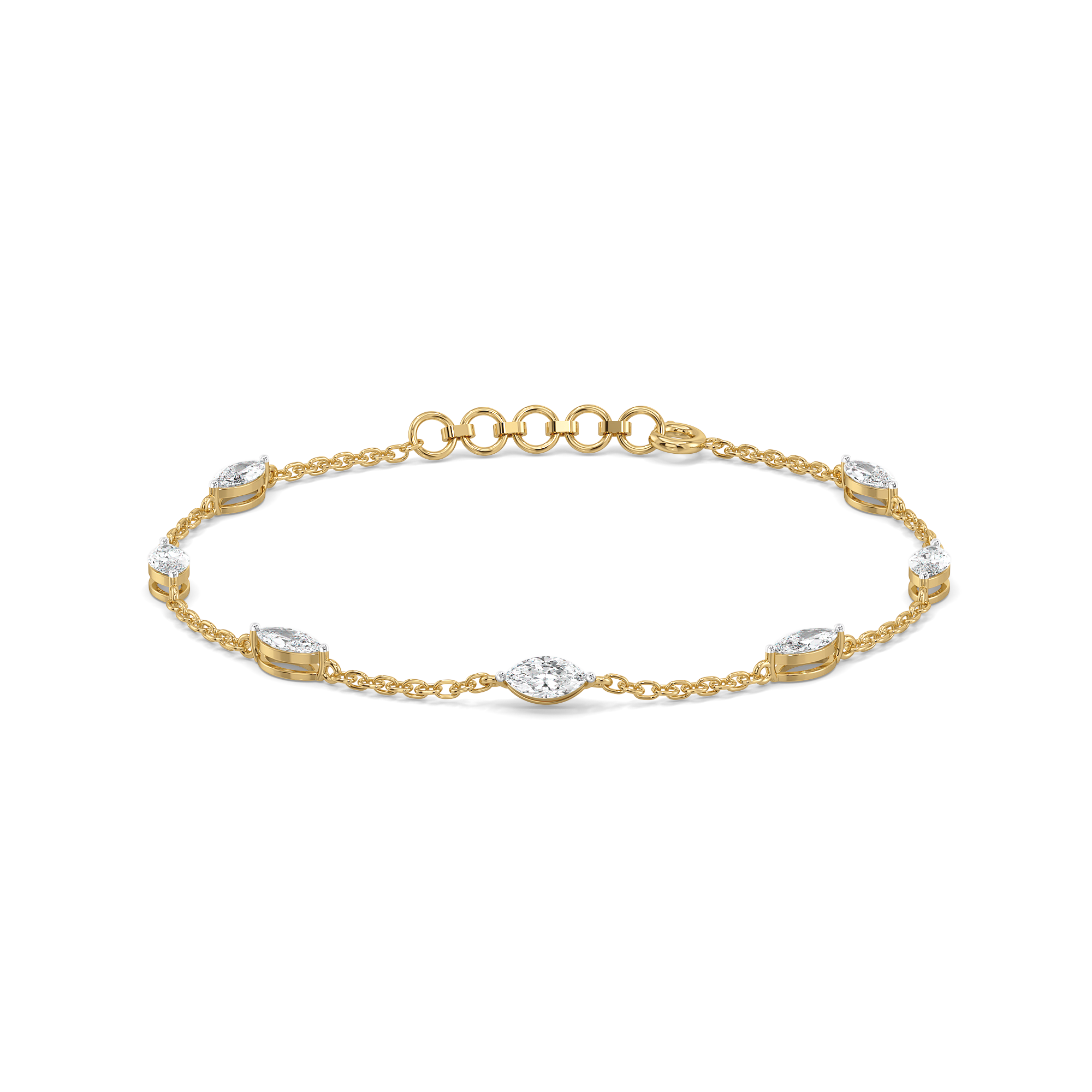 Marquise Station - Lab Diamond Bracelet