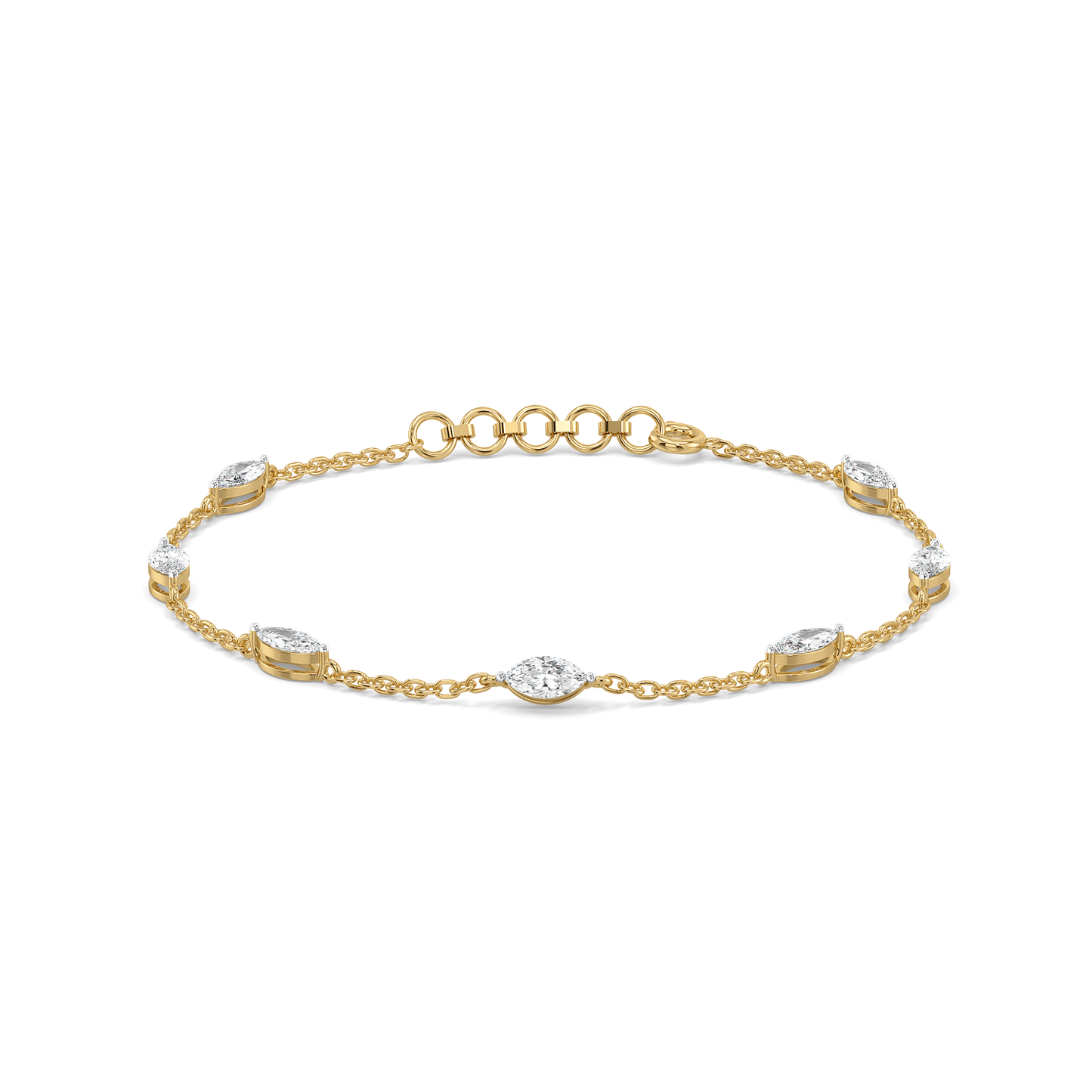 Marquise Station - Lab Diamond Bracelet