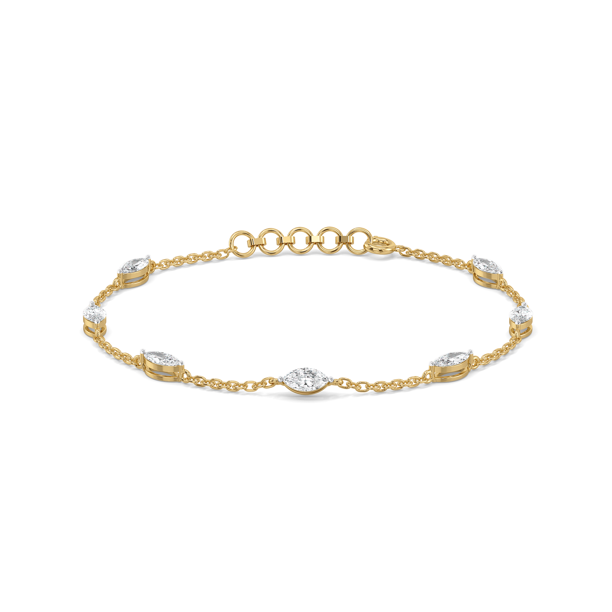 Marquise Station - Lab Diamond Bracelet