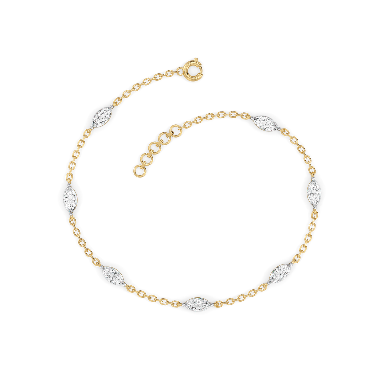 Marquise Station - Lab Diamond Bracelet