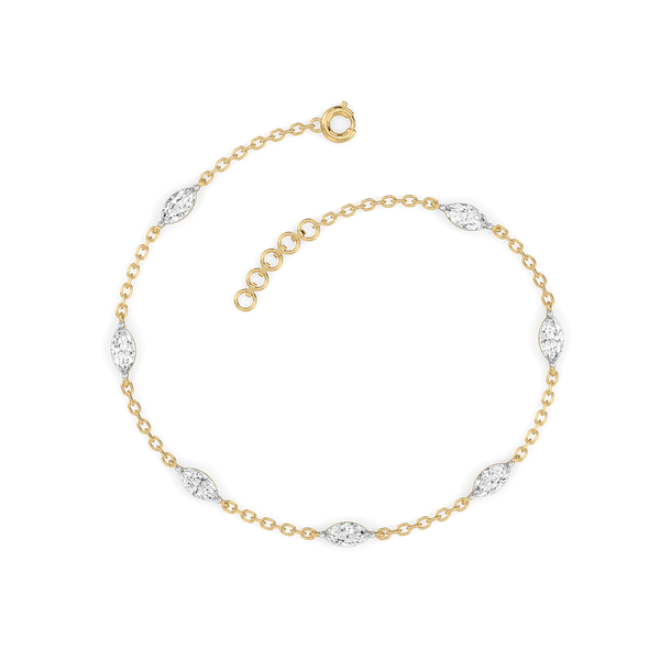 Marquise Station - Lab Grown Diamond Bracelet - Lukson