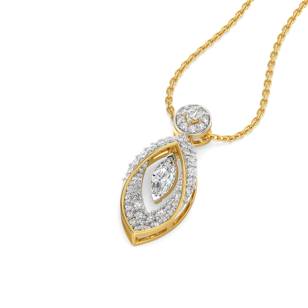 Marquise Mirage - Lab Diamond Pendant