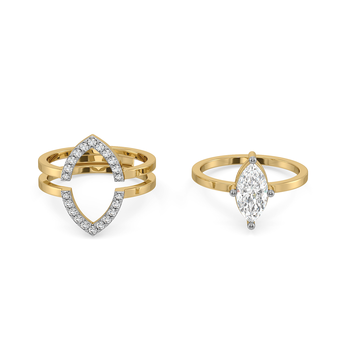 Marquise Mirage – Lab Diamond Modular Ring