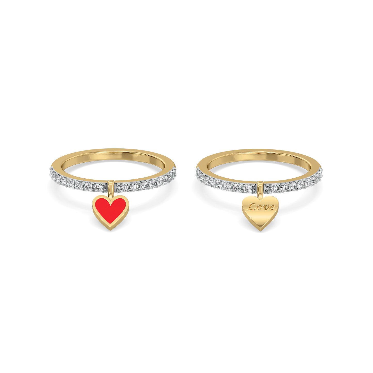 Flip of Love - Lab Diamond Modular Ring