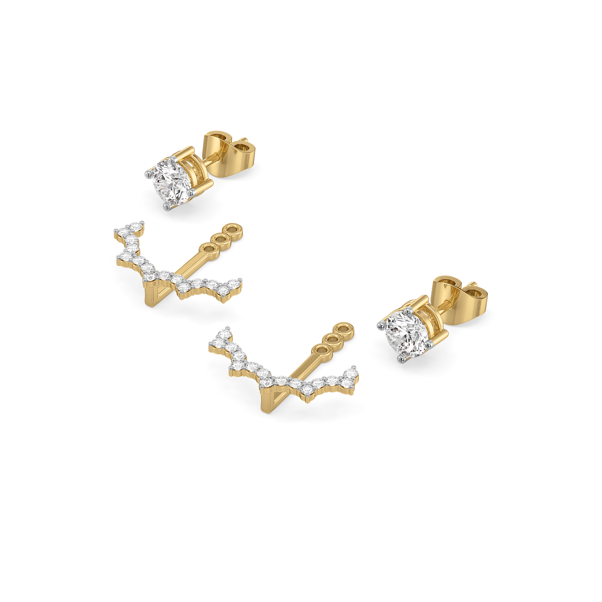 Front & Beyond – Lab Diamonds Dual-Wear Earrings