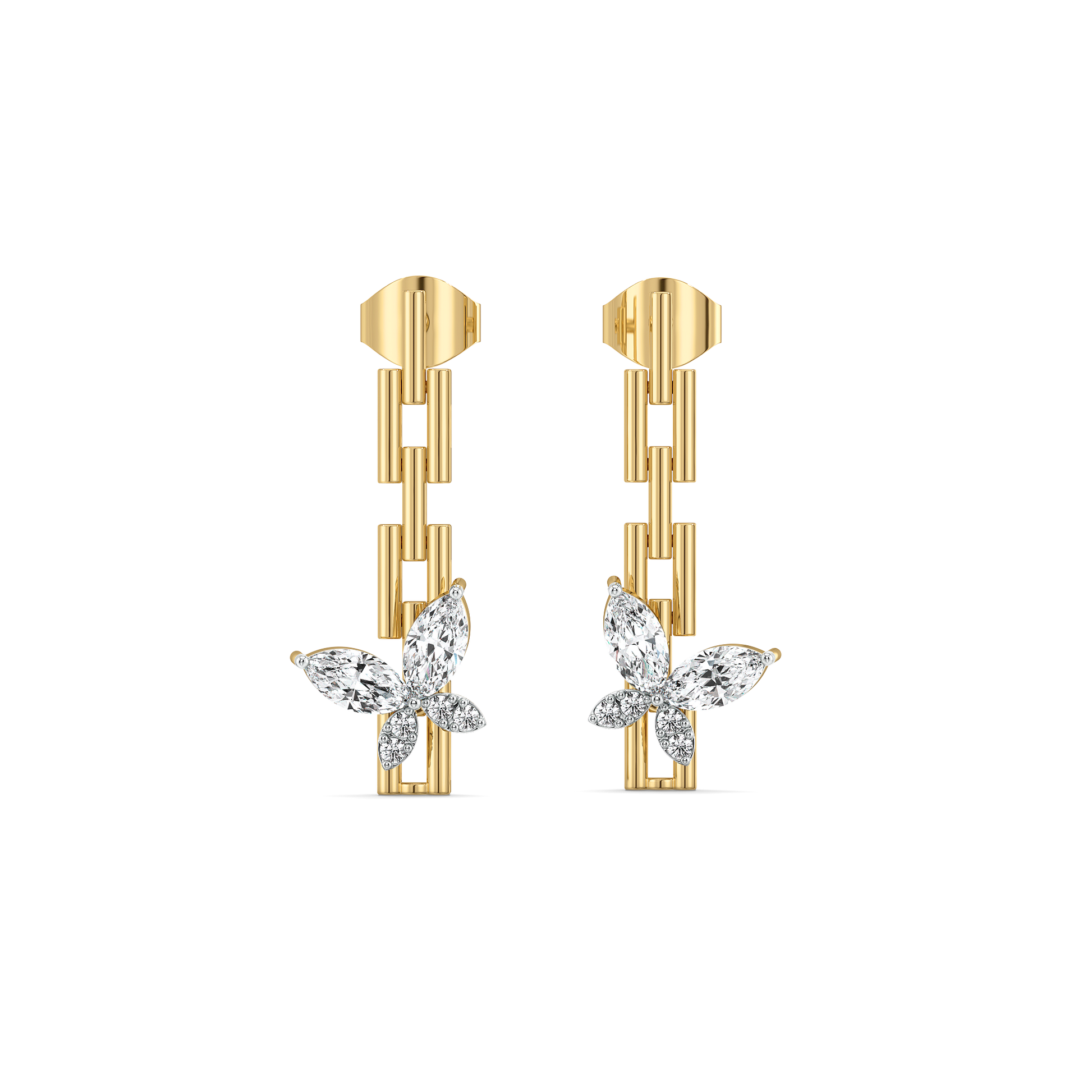 Flutter of Light - Lab Diamond Drop Earrings