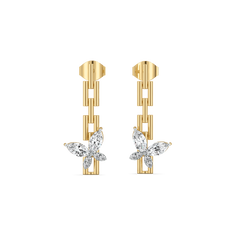 Flutter of Light - Lab Diamond Drop Earrings