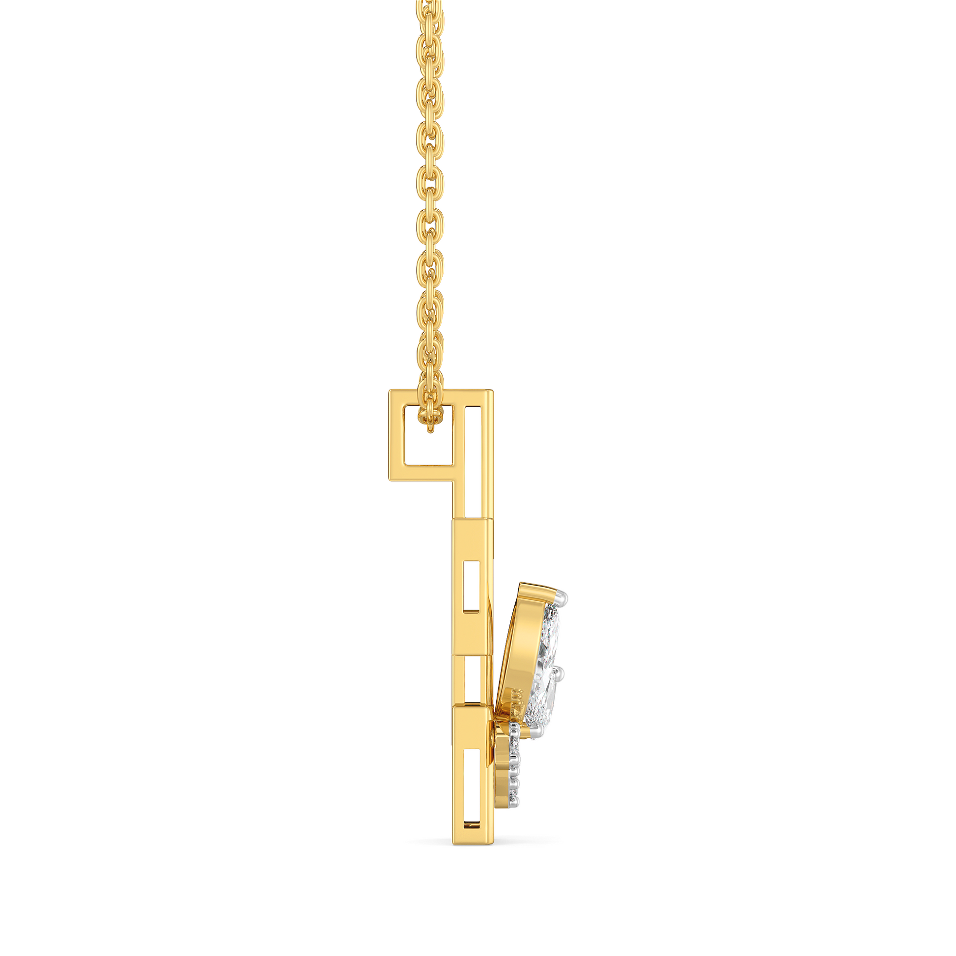 Flutter of Light - Lab Diamond Pendant