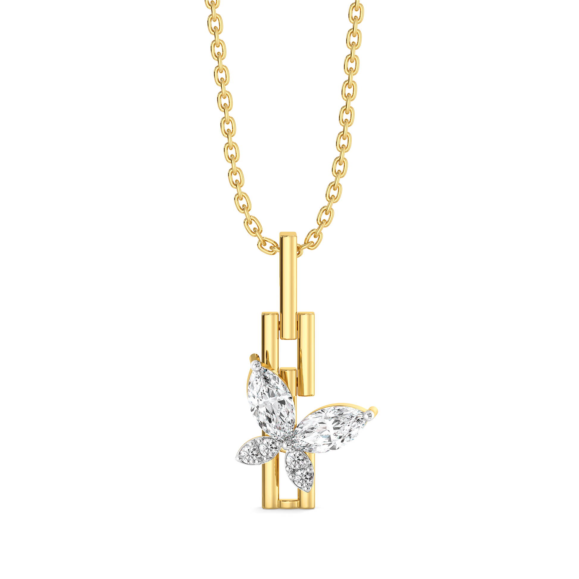 Flutter of Light - Lab Diamond Pendant