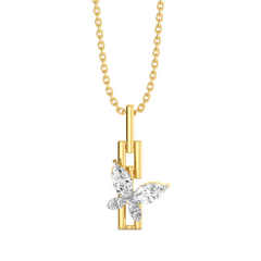 Flutter of Light - Lab Diamond Pendant