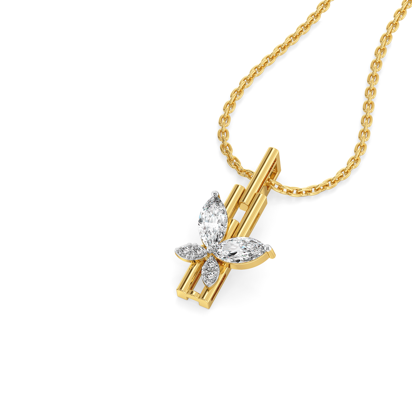 Flutter of Light - Lab Diamond Pendant