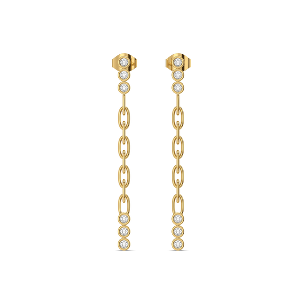 Runway Links - Lab Diamond Drop Earrings