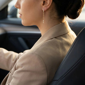 Runway Link Lab Diamond Drop Earrings