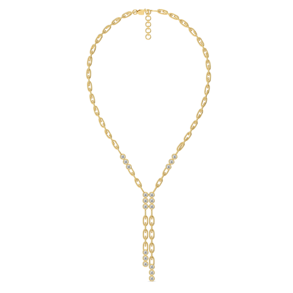 Runway Links Lab Diamond Necklace - Top Front View