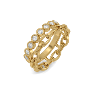 Runway Links Lab Diamond Band Ring