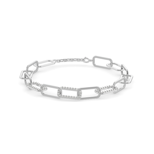 Vogue Glam - Lab Diamond Link Bracelet