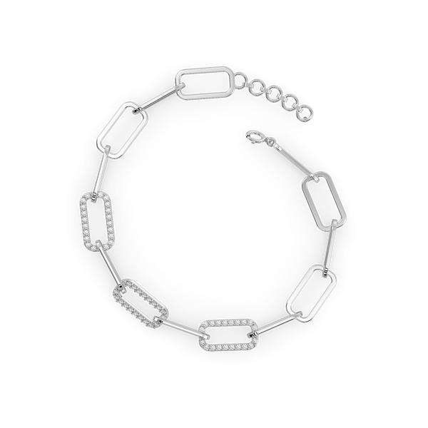 Vogue Glam - Lab Diamond Link Bracelet