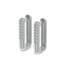 Vogue Glam Lab Diamond Hoop Earrings - Perspective View