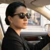 Vogue Glam Lab Diamond Hoop Earrings wearing by woman