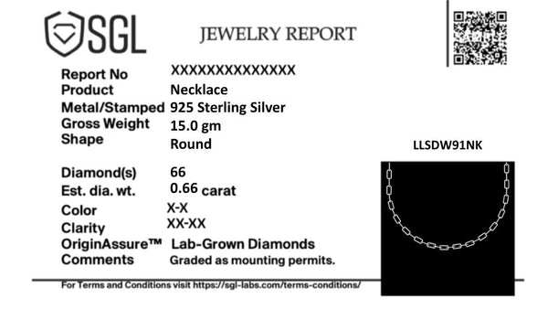 Vogue Glam Link Lab Diamond Necklace