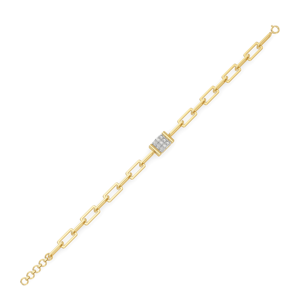 The Miranda LinkLab Diamond Bracelet - top front view