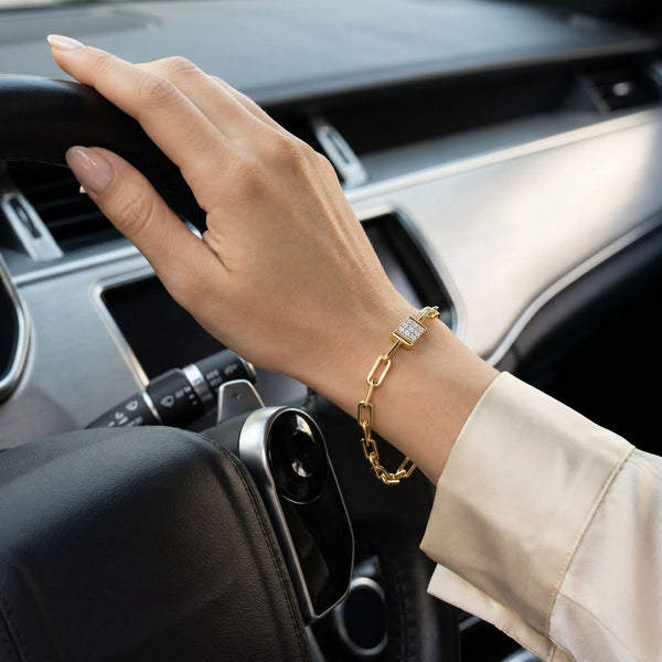 The Miranda Link  Lab Diamond Bracelet