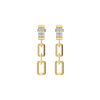 the miranda link lab diamond drop earrings - front view