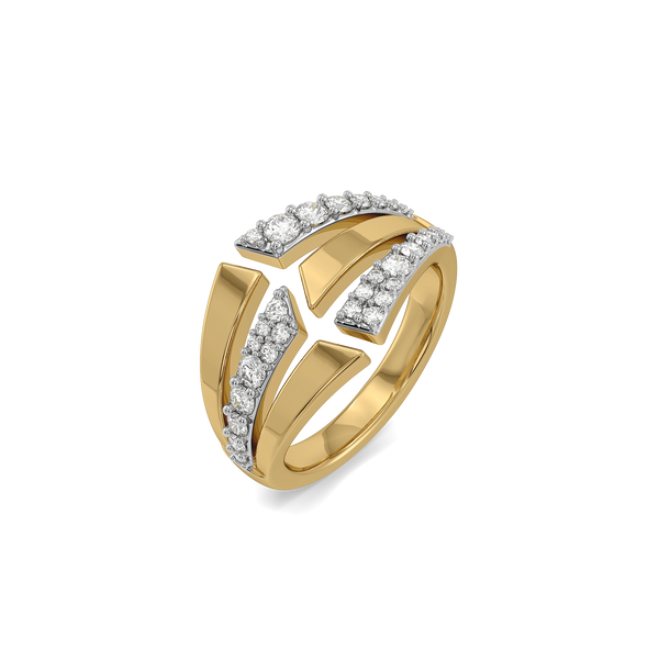 The Editorial Edge Lab Diamond Cocktail Ring - perspective view
