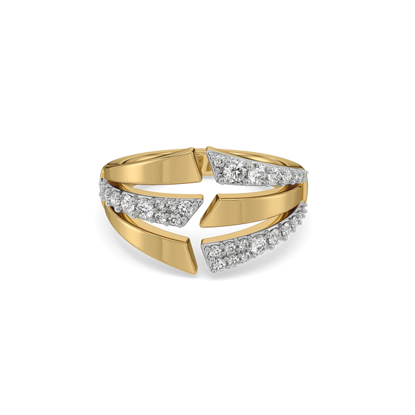 The Editorial Edge Lab Diamond Cocktail Ring - Front View