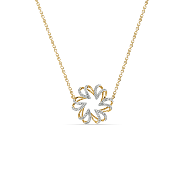 High-Fashion Lapel Lab Diamond Necklace - Focus view
