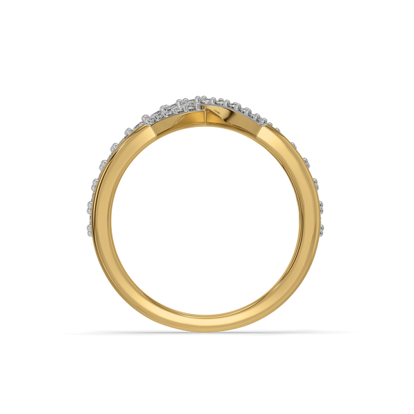 High-Fashion Lapel Lab Diamond Cocktail Ring - Top View