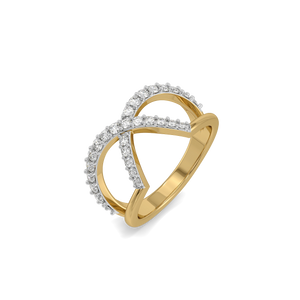 High-Fashion Lapel Lab Diamond Cocktail Ring