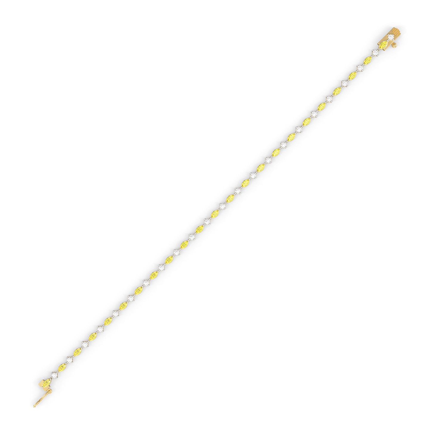 Golden Hour - Lab Diamond and Citrine Tennis Bracelet